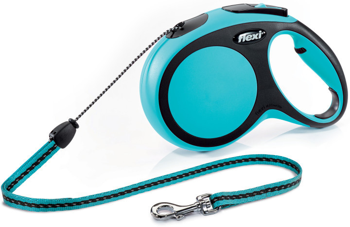 Рулетка-повідок FLEXI New Comfort M 5 м шнур до 20 кг (синя)