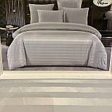 Постільна білизна Страйп-Сатин Євро розмір простирадло на гумці, фото 3