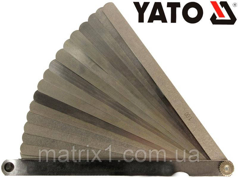 Вимірювальні щупи YATO 0.02 - 1 мм 200 мм 17 шаблонів