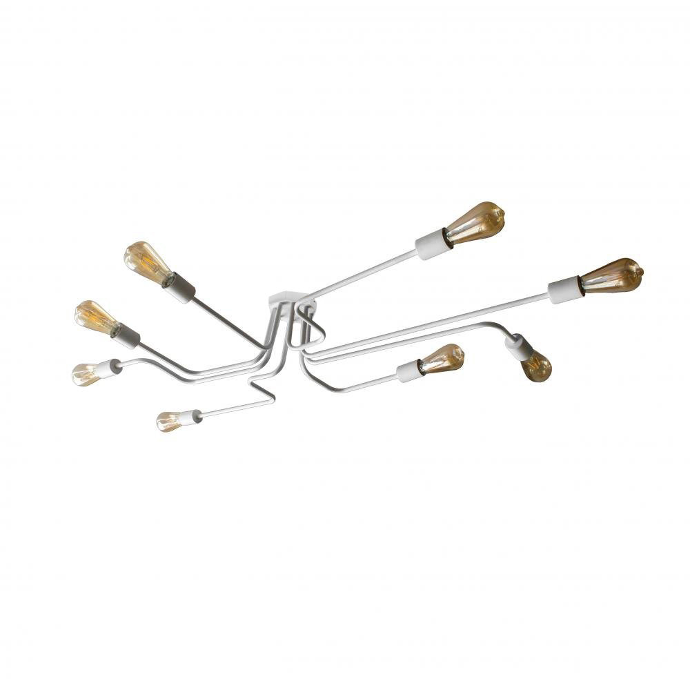 Стельова люстра павук біла на 8 ламп Maze NL 13060/8W, фото 1