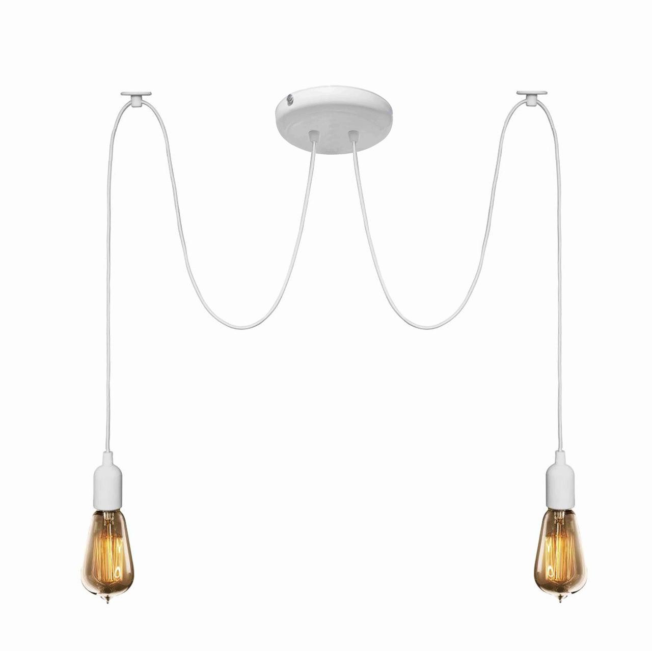 Підвісна люстра павук біла 2 лампи Е27 Spider NL 149-2W, фото 1