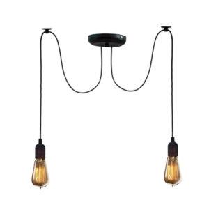 Підвісна люстра павук чорна 2 лампи Е27 Spider NL 149-2, фото 1