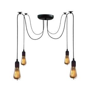 Підвісна люстра павук чорна 4 лампи Е27 Spider NL 149-4, фото 1