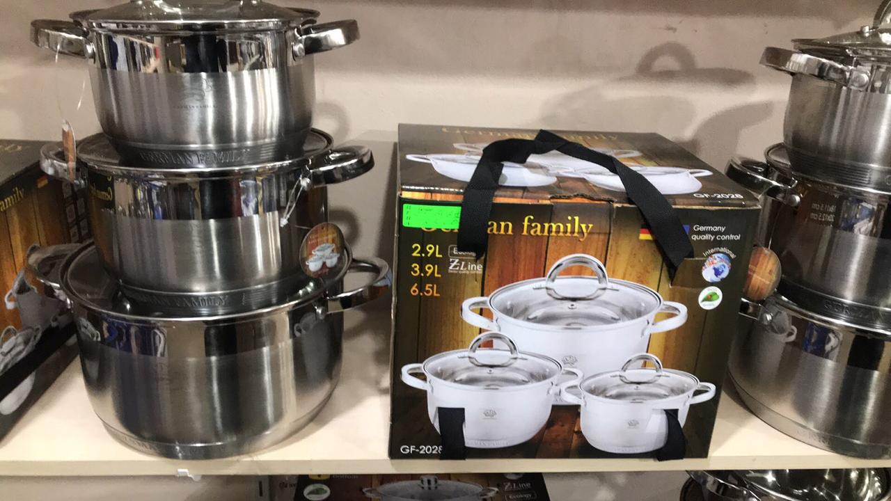Набір посуду для кухні German Family (12 предметів) силіконові ручки