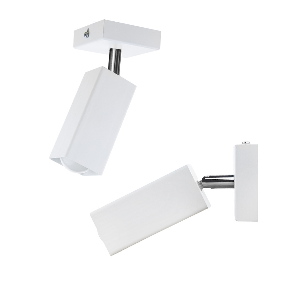 Стельовий поворотний світильник накладний Е27 білий Crocus SQ 1105-1, фото 1