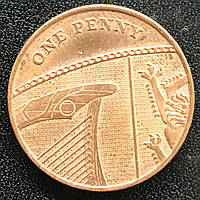 Монета Великобритании 1 пенни 2008-2016 гг.