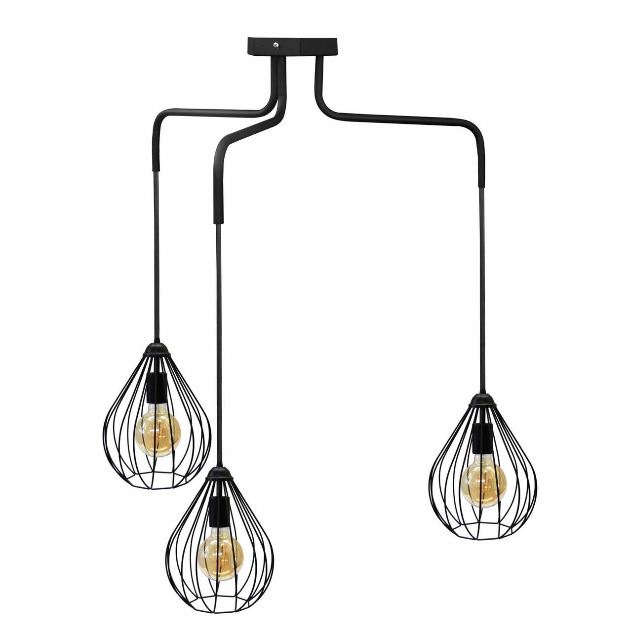 Світильник підвісний крапля 3 плафона Kaplya NL 12229-3, фото 1