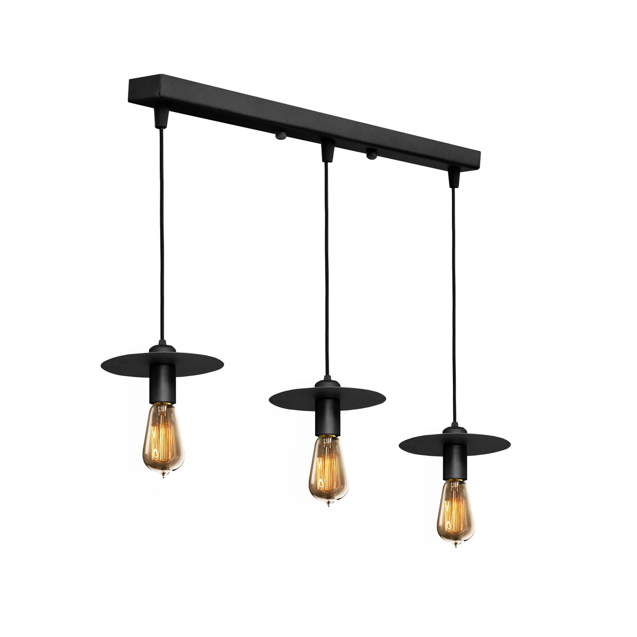 Підвісний світильник лофт 3-Е27 Disk NL 2009-3 BK, фото 1