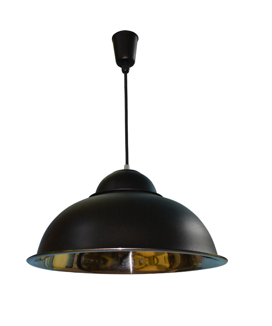 Підвісний світильник купол чорний, хром Industrial СП 3614 BK+CR, фото 1
