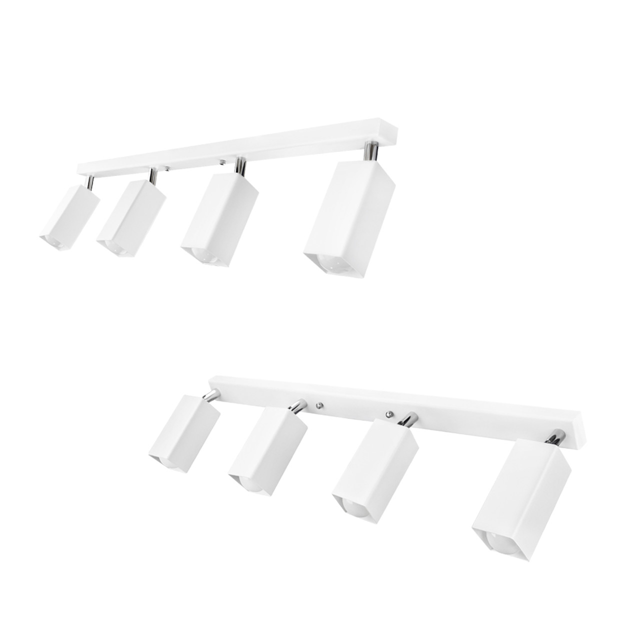 Стельовий поворотний світильник накладний 4 плафона Е27 білий Crocus SQ 1105-4, фото 1