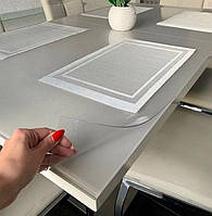 М'яке скло матове 2 мм 60*90 см силіконова прозора скатертина на стіл, ПВХ Силіконова скатертина