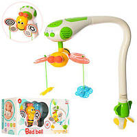 Карусель Бабочки Wen Sheng разноцветная, мобиль для новорожденных. Развивающая игрушка со светом и звуком
