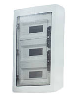 Щиток распределительный (под автоматы) модульный щит корпус пластиковый на 54 модуля / автомата, прозрачная дверца / белый корпус, накладной монтаж