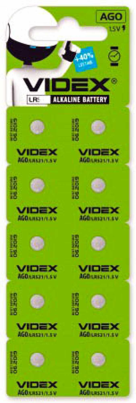 AG5/10B/1.5V Батар часов Videx AG5/LR754 BLISTER CARD 10 pcs (100/1600)
