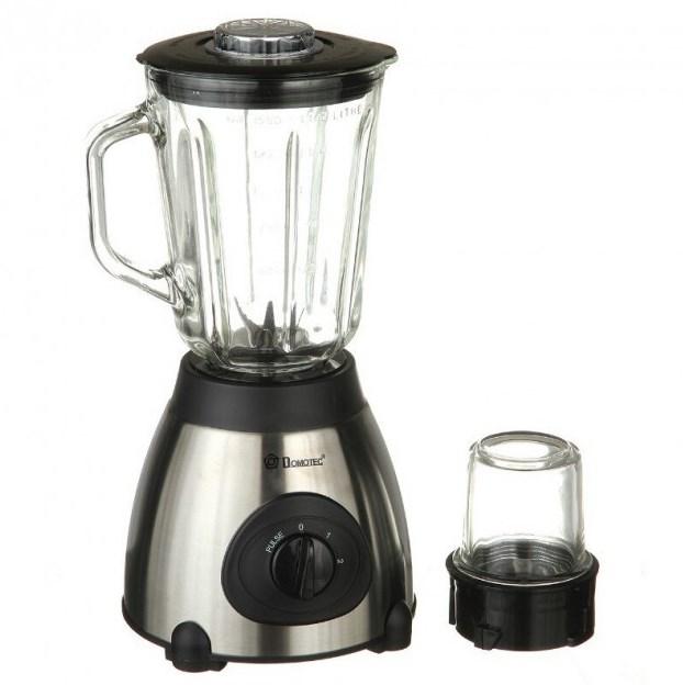 Уцінка! Подрібнювач блендер Domotec MS-6609, скляний глечик 1.5 л, 2 швидкості, 1000 Вт, фото 1