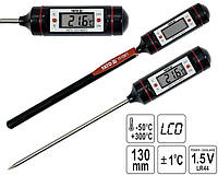 Электронный термометр YATO с зондом 130 мм -50ºС-+300ºС питание - 1.5 В (LR44)