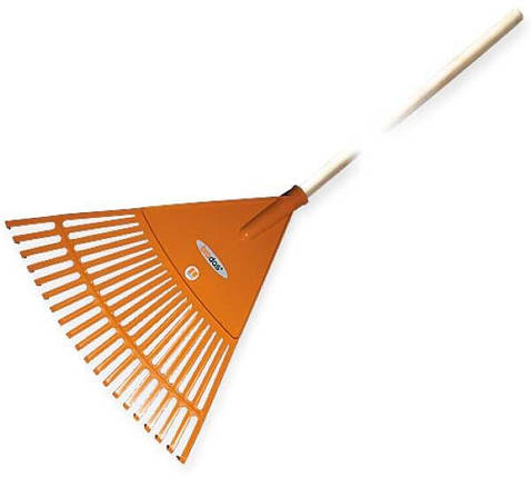 Граблі віялові (22 зубця) держак дерев'яний KT-CX22B, фото 1
