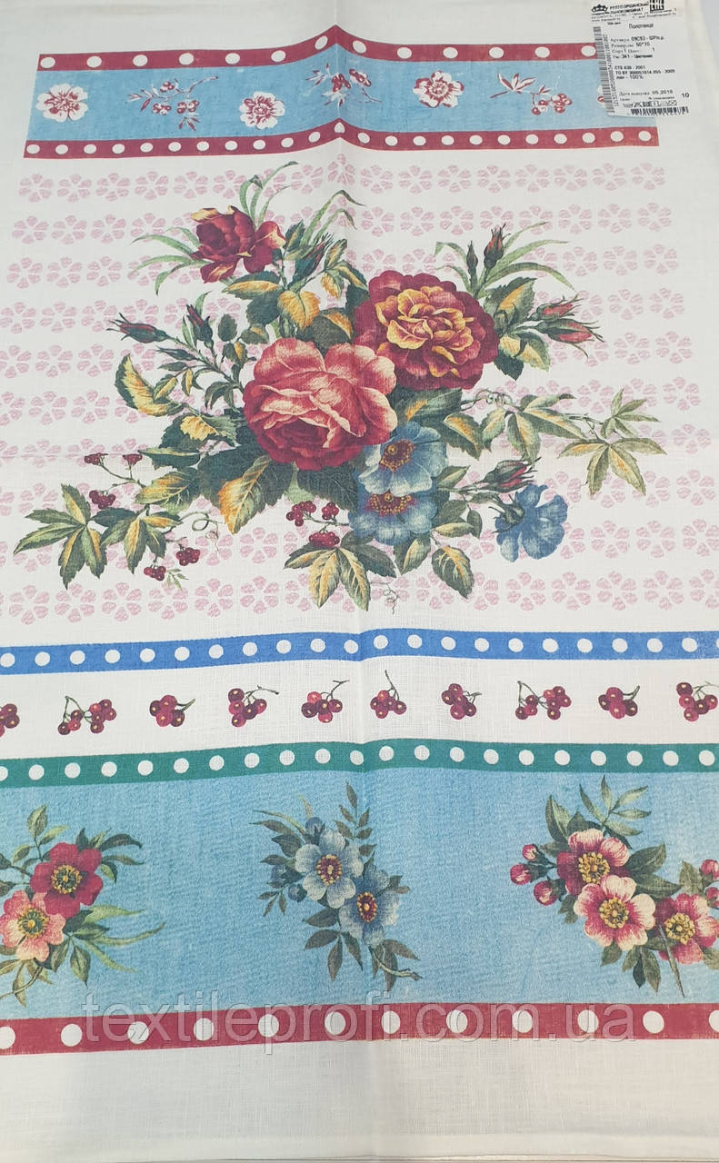 Лляний рушник "Квіти"