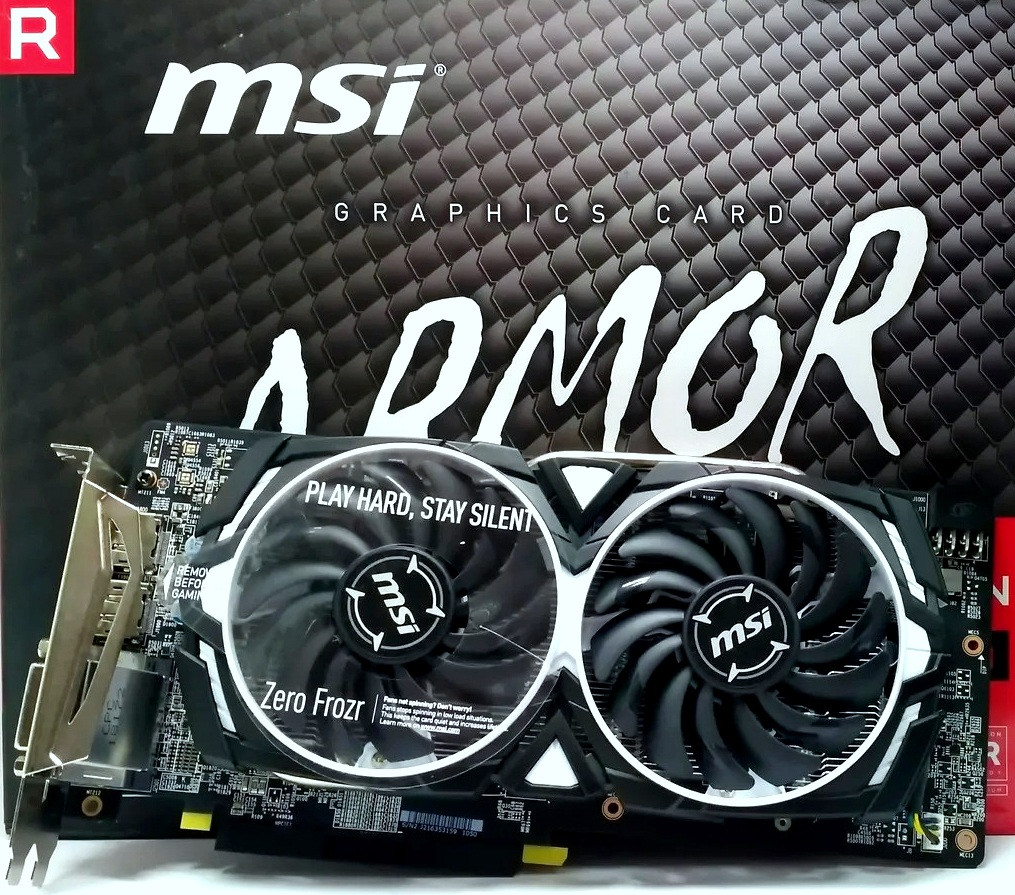 Видеокарта MSI PCI-Ex Radeon RX 580 ARMOR 8G OC GDDR5 (256 bit). Новая!