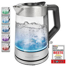 Скляний електричний чайник ProfiCook PC-WKS 1190 G Бренди Європи, фото 3