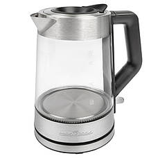 Скляний електричний чайник ProfiCook PC-WKS 1190 G Бренди Європи, фото 4
