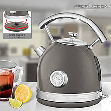 Електрочайник ProfiCook PC-WKS 1192 (антрацит) Бренди Європи, фото 5