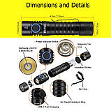 Ліхтар Wurkkos FC11 USB-C (1300LM, 4000k Тепле світло Samsung LH351D, Акумулятор 18650), фото 9