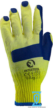 Рукавички робочі скляра синя "Intertool SP-0003", фото 3