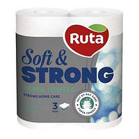 Бумажные полотенца целлюлоза RUTA Soft&Strong трехслойные 2 шт.