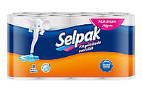 Бумажные полотенца целлюлоза Selpak Professional трехслойные 11,25 м. 8 шт.