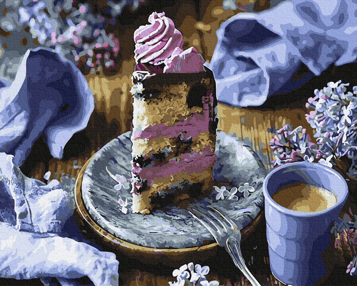 Картина за номерами 40х50 см Brushme Бузковий десерт (GX 34318), фото 1