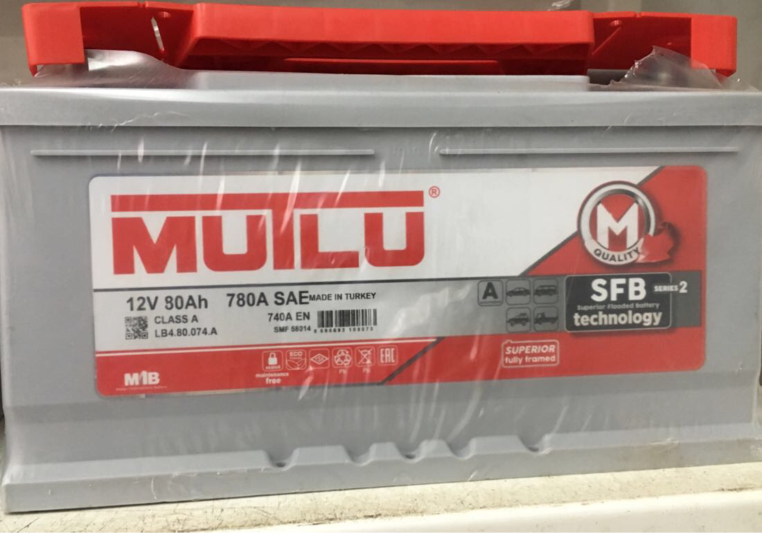 Аккумулятор Mutlu 80 Ah 740А (0) Евро