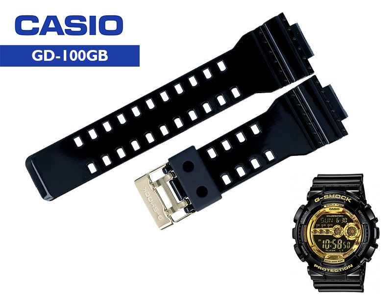 Ремінці Casio G-Shock GA-110 Original чорні глянцеві