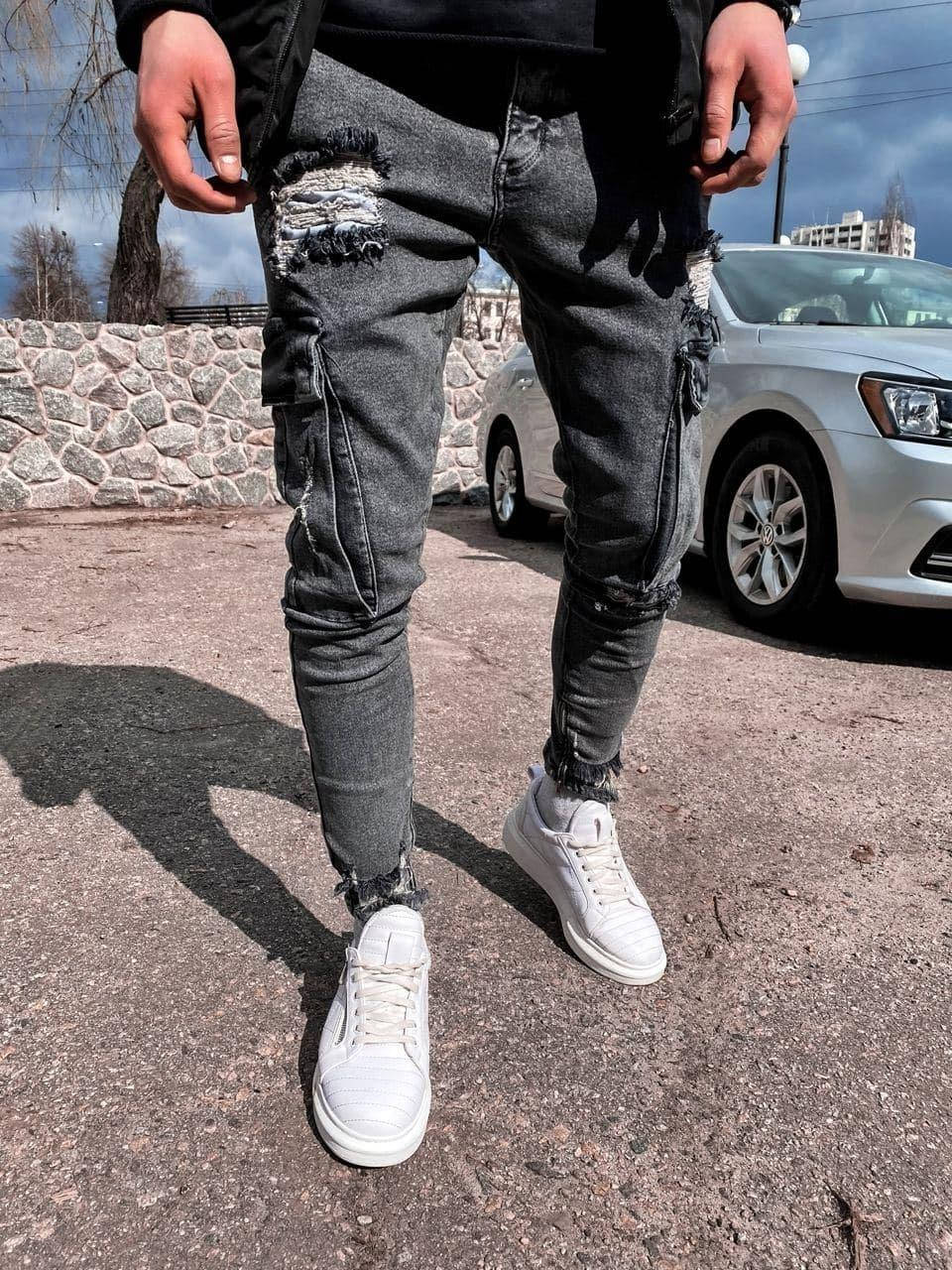 

Мужские джинсы серые