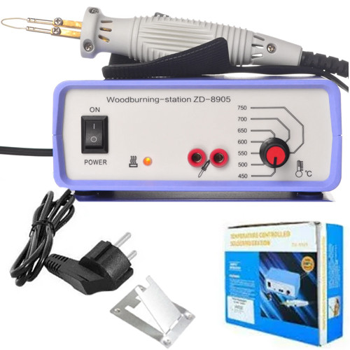 ZD-8905 Станція для випалювання по дереву, 40W, 450-750 °C, 220V, Zhongdi, ZD-8905(CE)