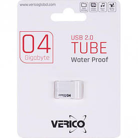 Флешка Verico USB 4 Gb Tube White 1 UDOV-P8 WE43-NN