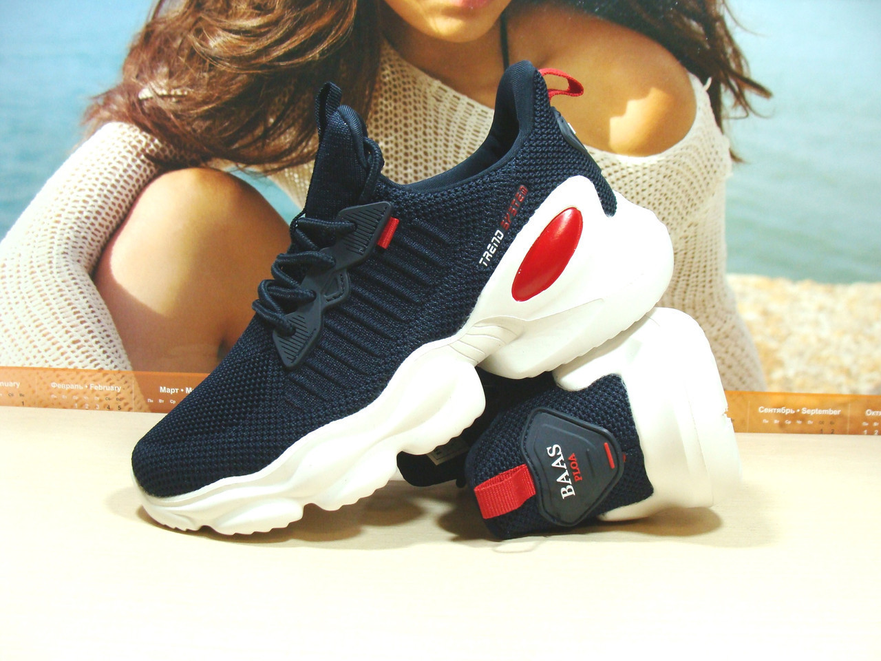 Кросівки жіночі BaAS Trend System — 2 сині 38 р., фото 1