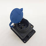 Каучукова настінна розетка із заземленням і кришкою EH-2156 Garant, фото 3