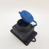 Каучукова настінна розетка із заземленням і кришкою EH-2156 Garant