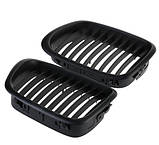 Решітки радіатора BMW 5 E39 рестайлінг чорні матові ніздрі БМВ, фото 2