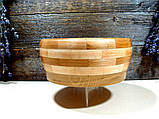 Дерев'яна сегментна цукерниця, тарілка, ваза для фруктів, фото 3
