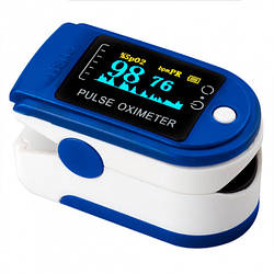 Пульсоксиметр Пульс-оксиметром Кольоровий OLED дисплей (OLED Pulse oximeter) електронний на палець