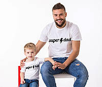 Парные футболки Family Look. Папа и сын "Super dad. Super kid" Push IT