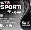 Синтетична моторна олія Elf Sporti 9 A5/B5 5W-30 5 л SL/CF, фото 2