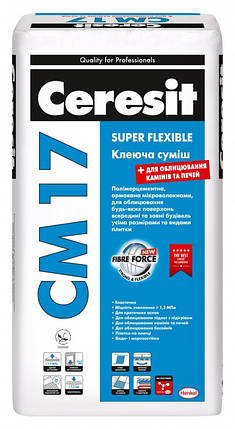Клеюча суміш Ceresit CM 17 Super Flexible, мішок 25 кг, фото 2