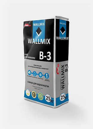КЛЕЙ ДЛЯ ГАЗОБЛОКУ WALLMIX B-3 , 25кг, фото 2