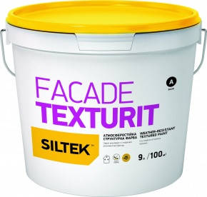 Атмосферостійка структурна фарба SILTEK FACADE TEXTURIT , 9л, фото 2