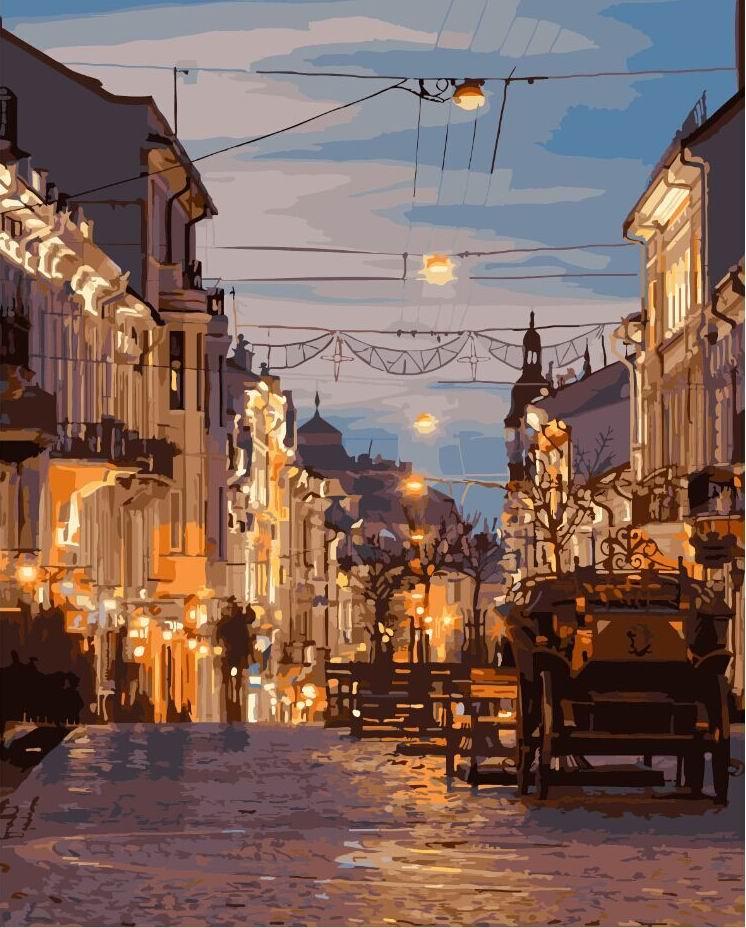 Картина за номерами 40х50 см Brushme Вечірні Чернівці (GX 3757), фото 1