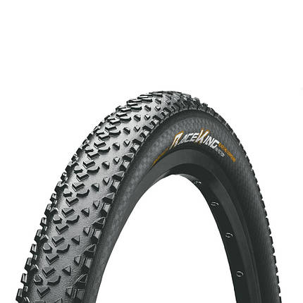 Велосипедна покришка шина безкамерна Continental Race King ProTection 29" | 29 x 2.20 чорна, складна, skin, фото 1