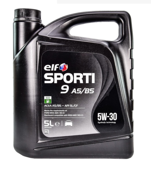 Моторна олія Elf Sporti 9 A5/B5 5W-30 5 л SL/CF Синтетична, фото 1